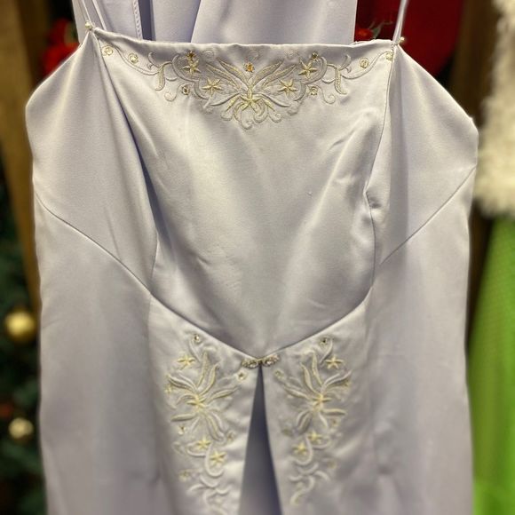 Alexia designs ladies 12 lavender purple dress with straps and scarf - Picture 3 of 5